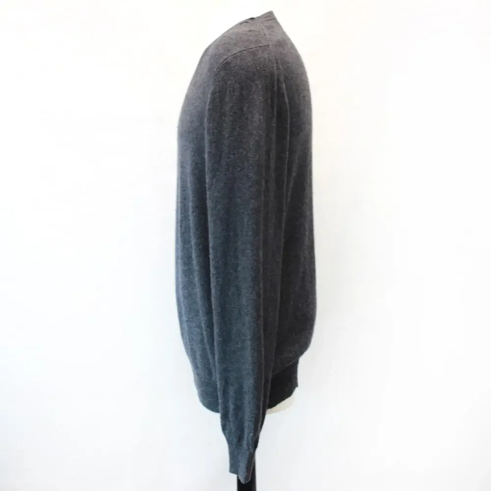 Apt.9 Men's 2-ply 100% Cashmere Gray V-Neck Sweater XXL